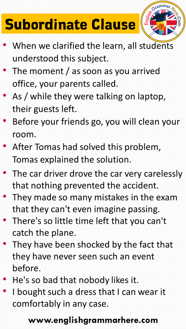 10 Complex Subordinating Conjunctions English Grammar Here