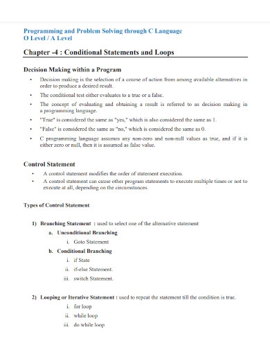10 Conditional Statement Examples To Download