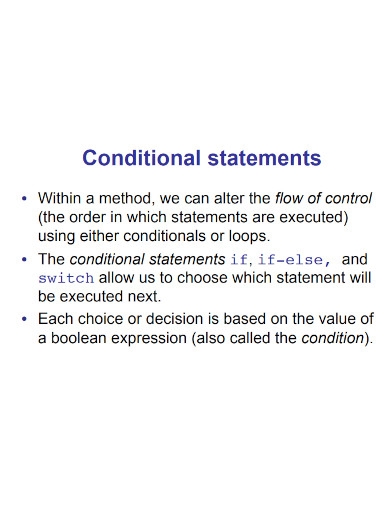 10 Conditional Statement Examples To Download