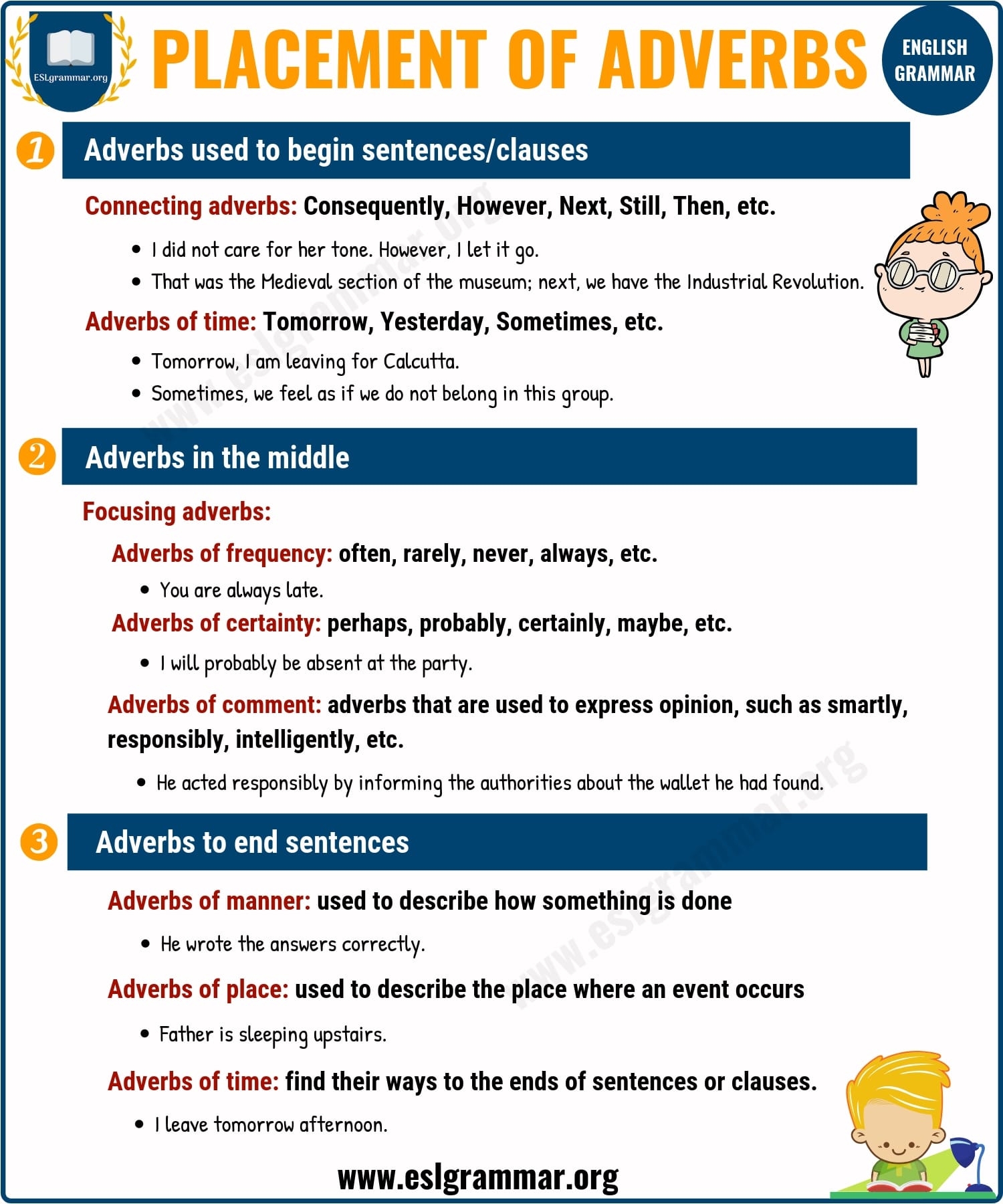 10 Examples Of Adverbs Sentence