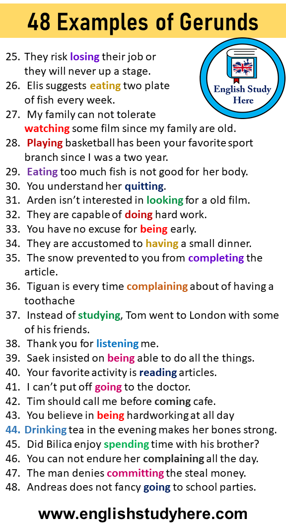 10 Examples Of Gerund Sentences