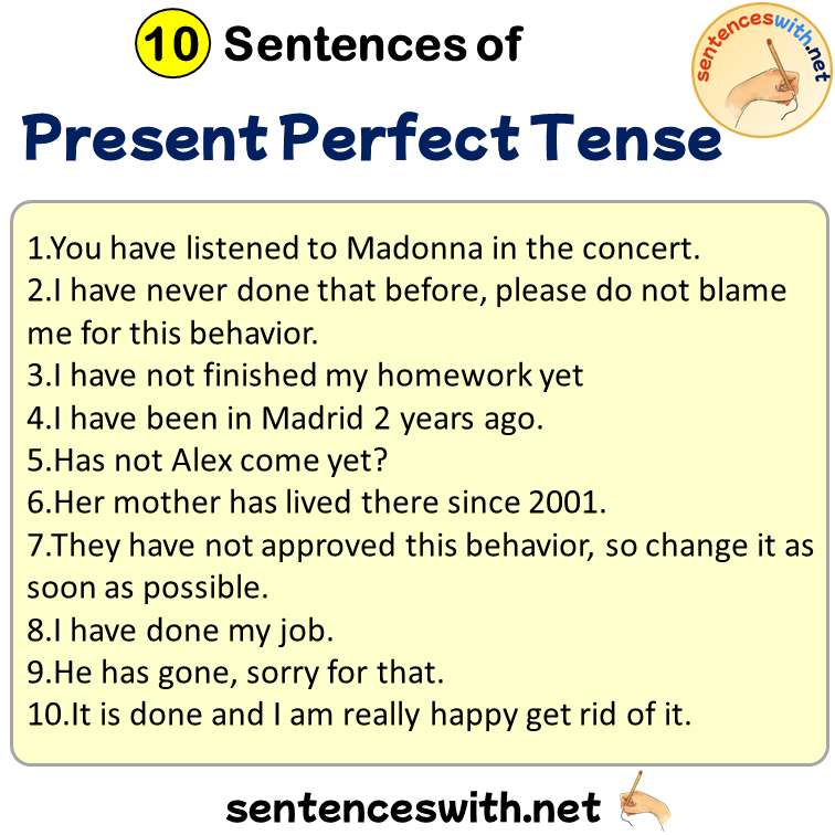 10 Sentences Of Present Perfect Continuous Tense Examples 