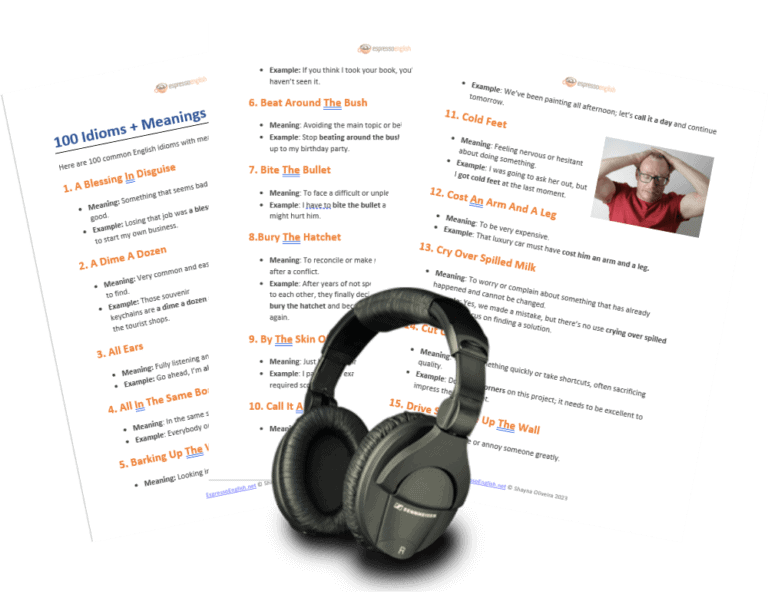 100 Idioms Meanings Examples Espresso English