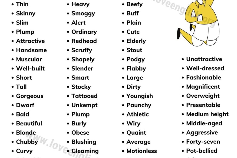 100 Useful Appearance Adjectives To Describe People Love English