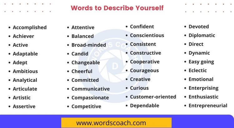 100 Words Adjectives To Describe Yourself Interview Tips 51 OFF
