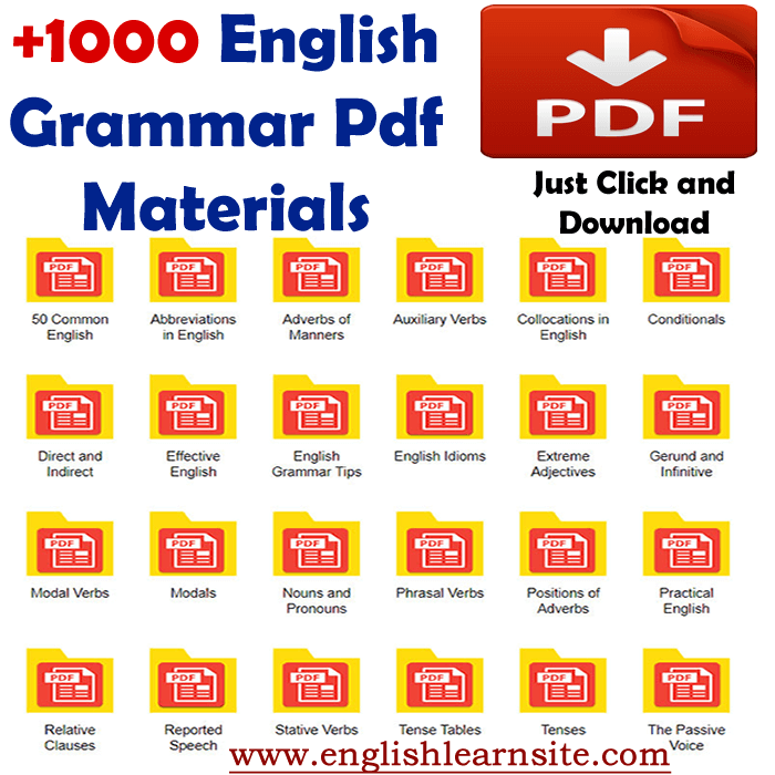  1000 English Grammar PDF Materials English Learn Site