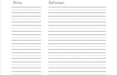 11 Blank Vocabulary Worksheet Templates Word PDF Free Premium 
