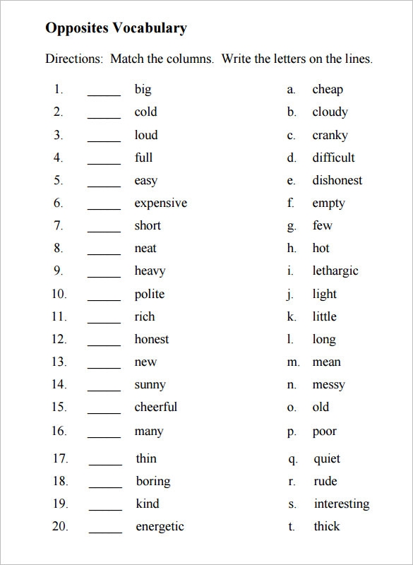 11 Blank Vocabulary Worksheet Templates Word Pdf Voca Vrogue co