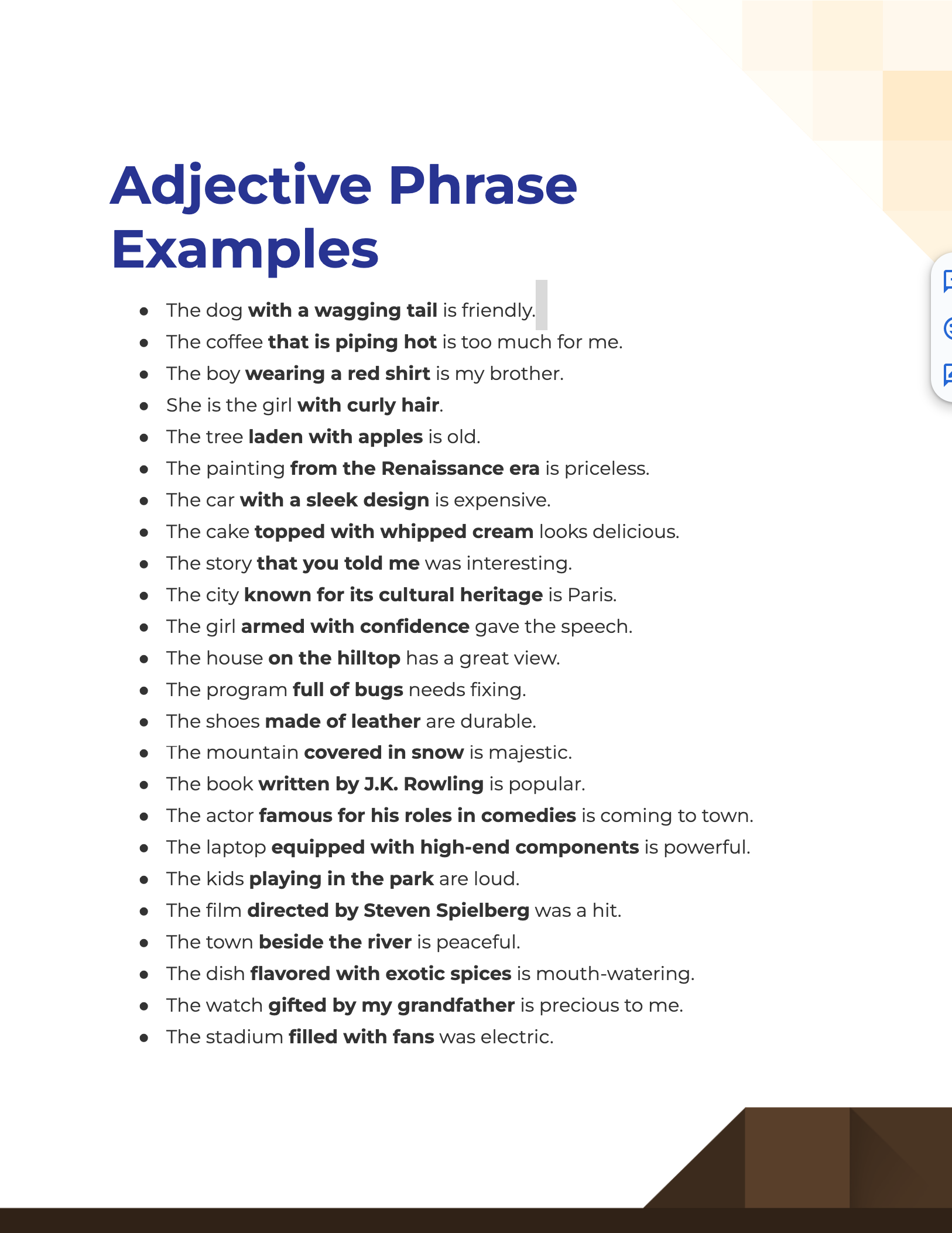 adjective examples