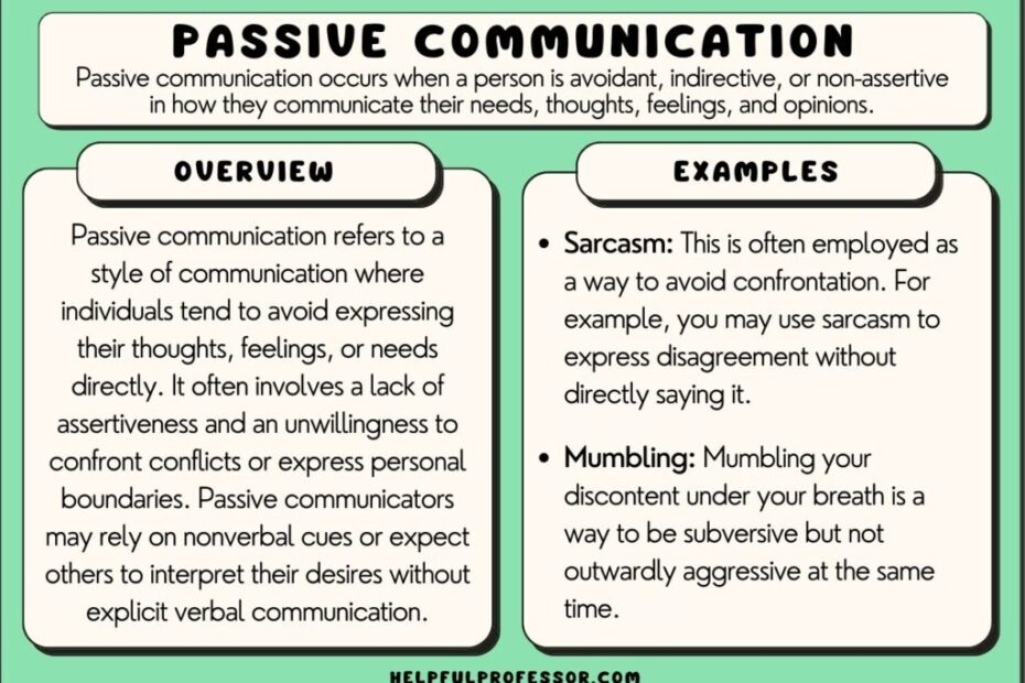 18 Passive Communication Examples 2025
