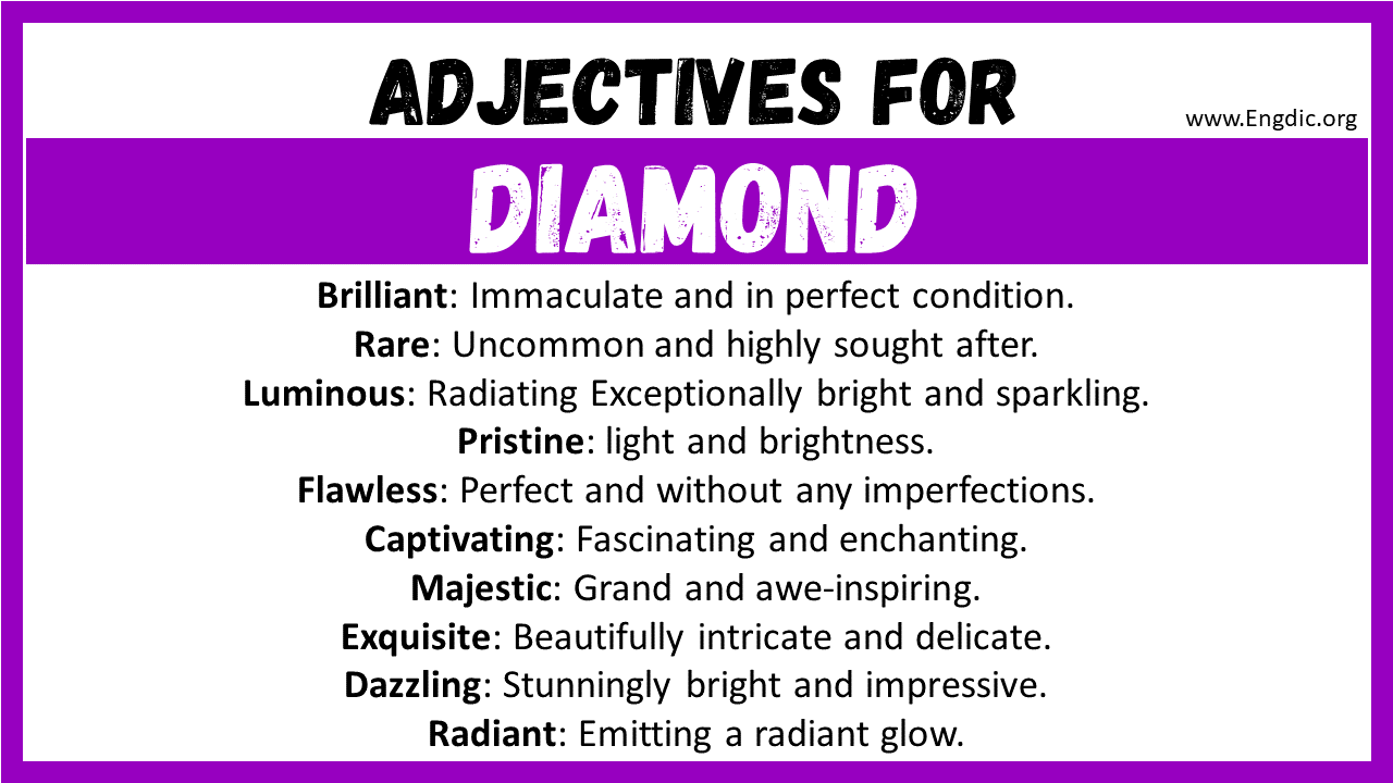 20 Best Words To Describe Diamond Adjectives For Diamond EngDic