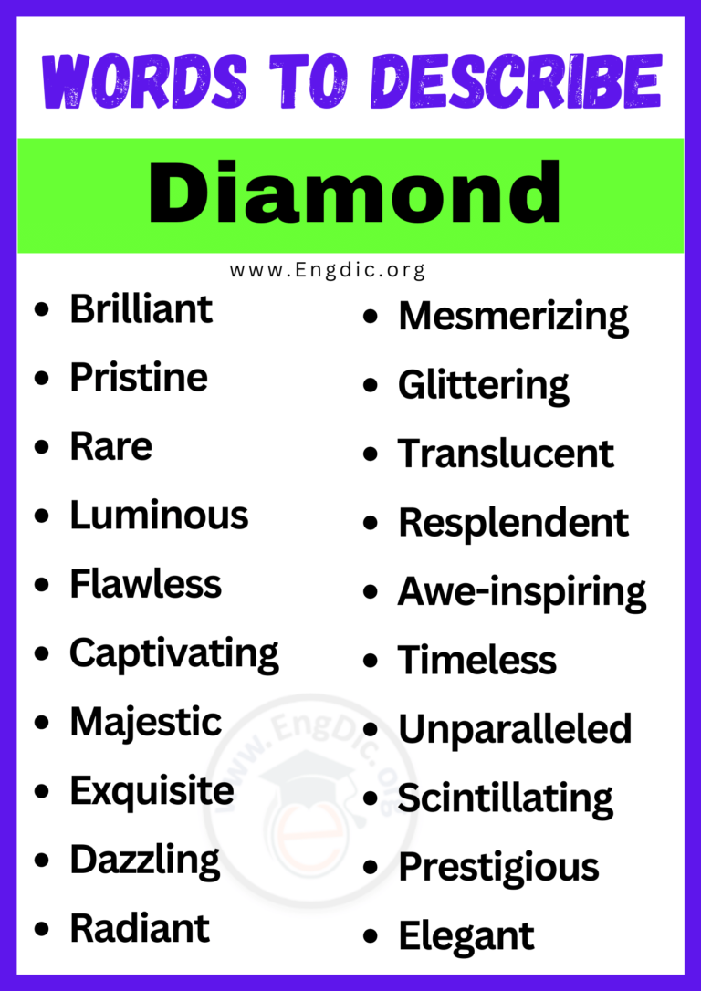 20 Best Words To Describe Diamond Adjectives For Diamond EngDic