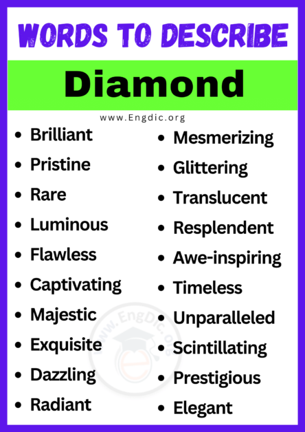 20 Best Words To Describe Diamond Adjectives For Diamond EngDic