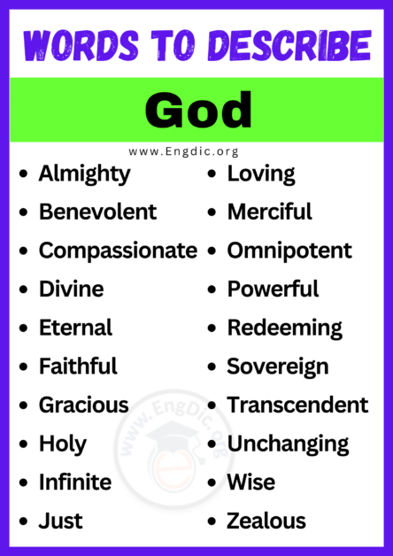 20 Best Words To Describe God Adjectives For God EngDic