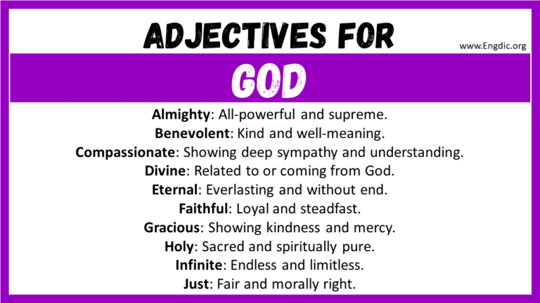 adjectives that describe god