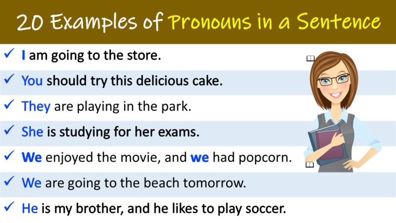 20 Examples Of Pronouns In A Sentence Grammareer