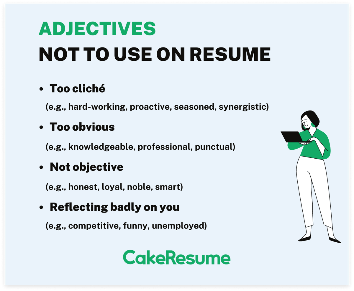 300 Strong Adjectives To Add To Your Resume with Examples CakeResume