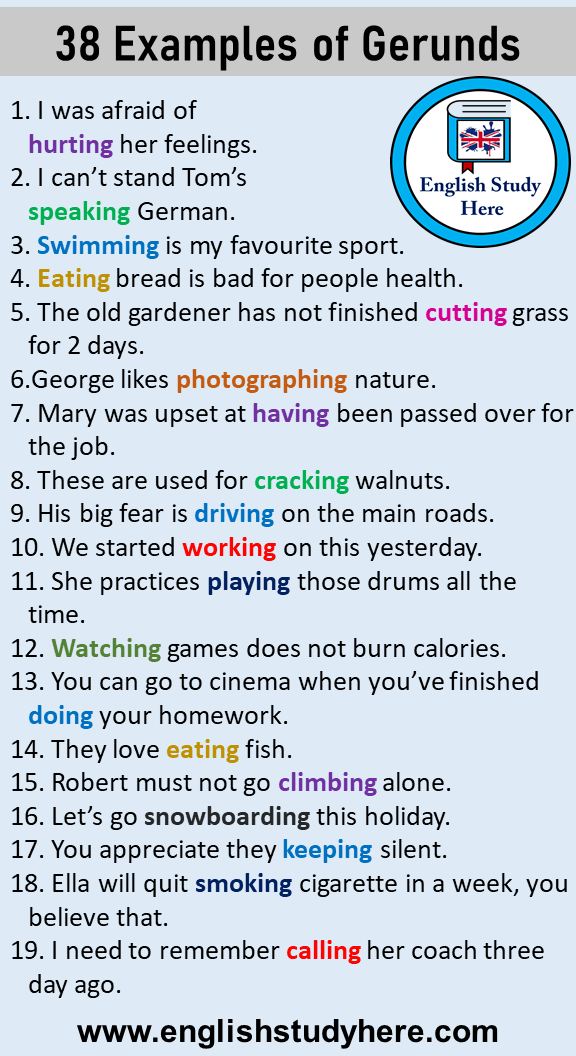 38 Examples Of Gerunds Sentences English Gerund Sentences English 