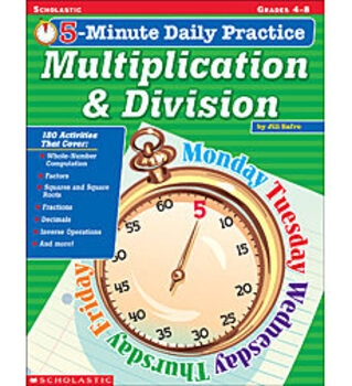 5 Minute Daily Practice Multiplication Division By Scholatic Shop