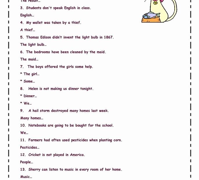 50 Active Passive Voice Worksheet Chessmuseum Template Library