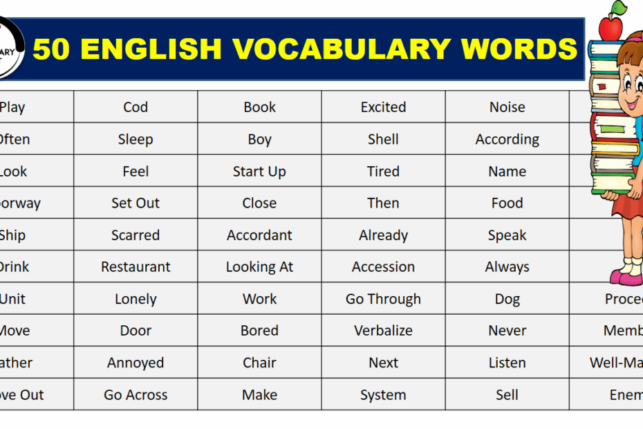 50 English Vocabulary Words Vocabulary Point