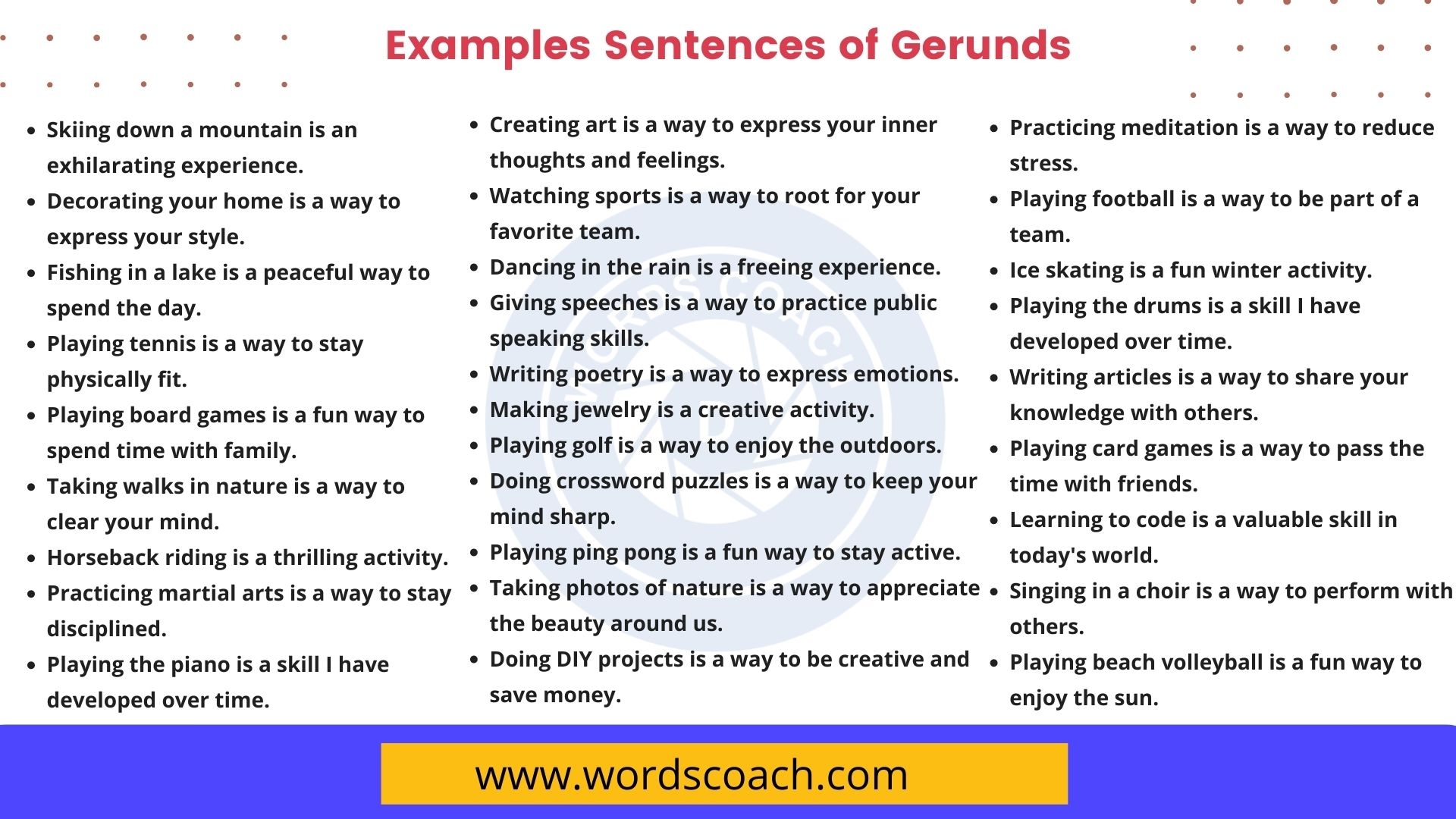 examples of gerunds
