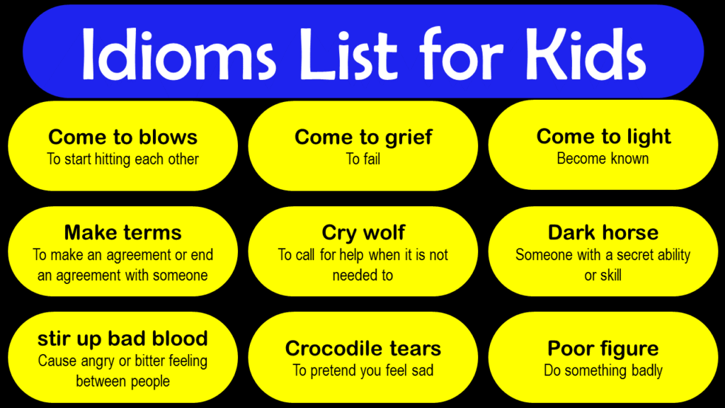 50 List Of Idioms For Students With Meaning And Examples Grammarvocab