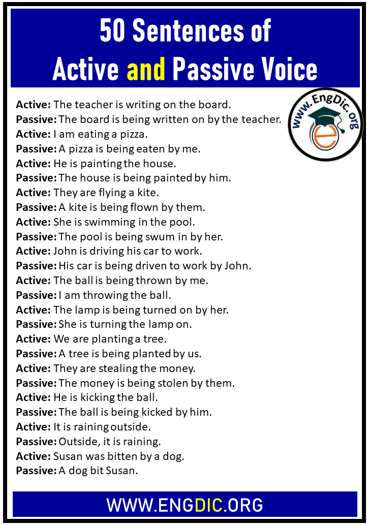 active voice and passive sentences
