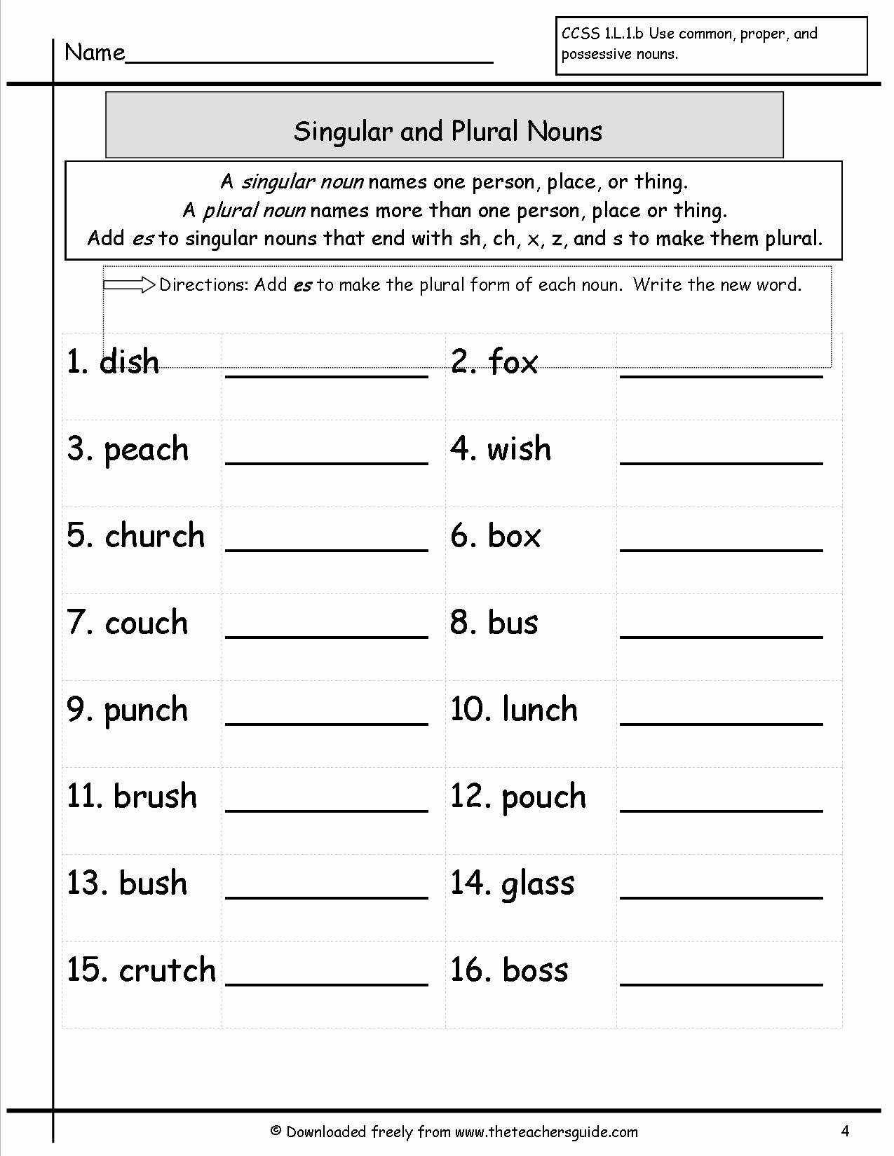 plural noun worksheet plural noun worksheet
