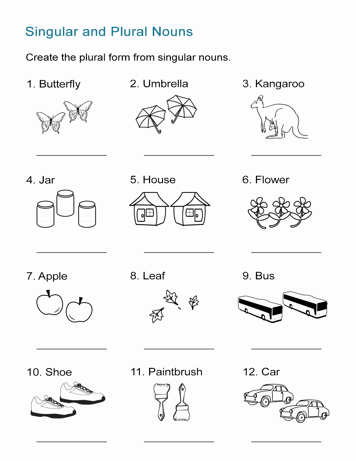 50 Singular And Plural Nouns Worksheet Chessmuseum Template Library