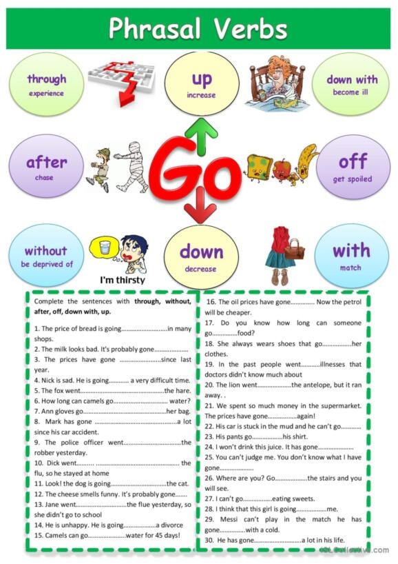 551 Phrasal Verbs English ESL Worksheets Pdf Doc