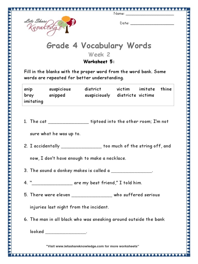 5th Grade Vocabulary Practice Worksheet Live Worksheets Worksheets 