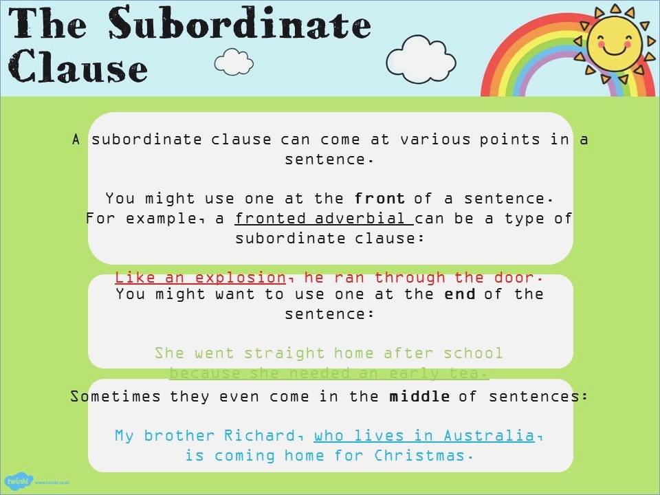 6 Subordinate Clause Examples