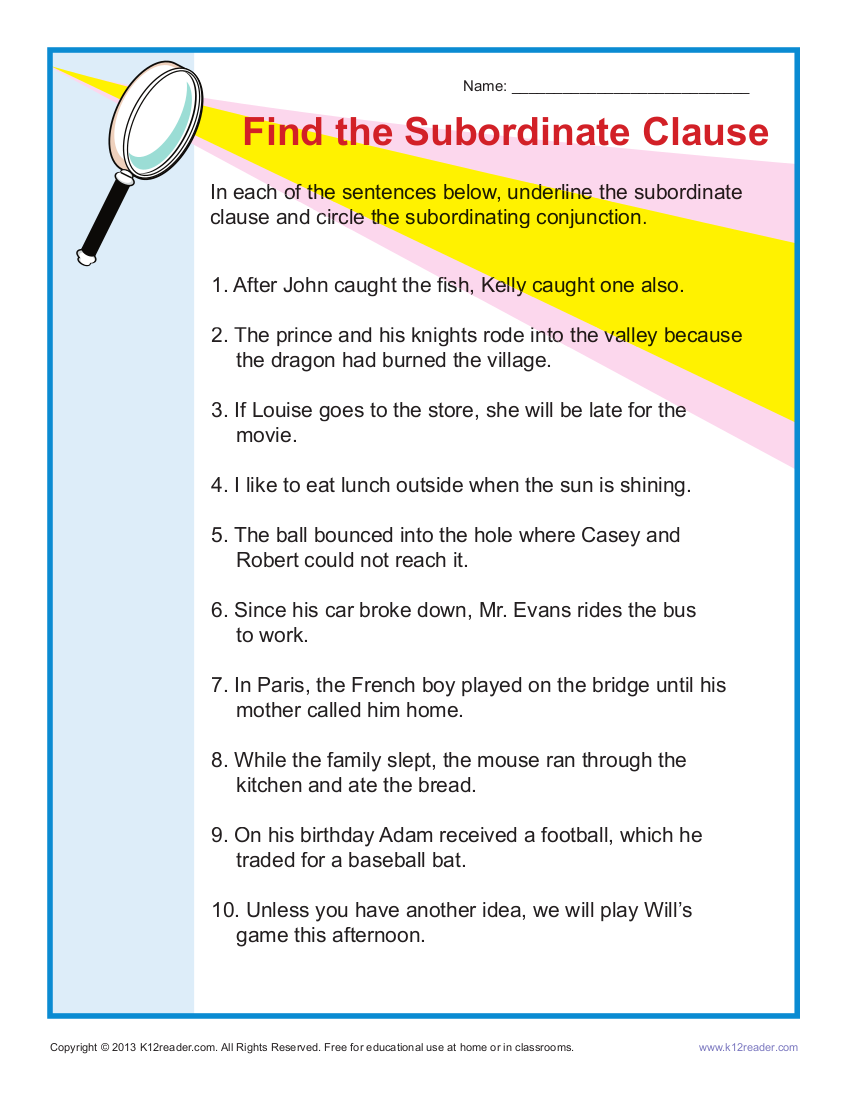6 Subordinate Clause Examples