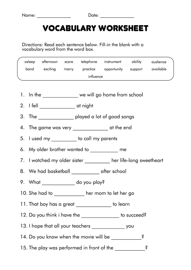 6Th Grade Grammar Worksheets Dev onallcylinders