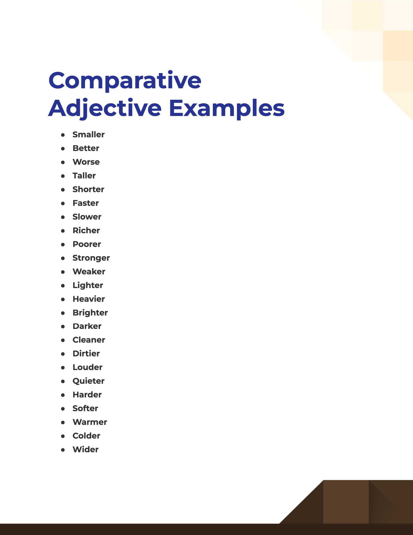 99 Comparative Adjective Examples