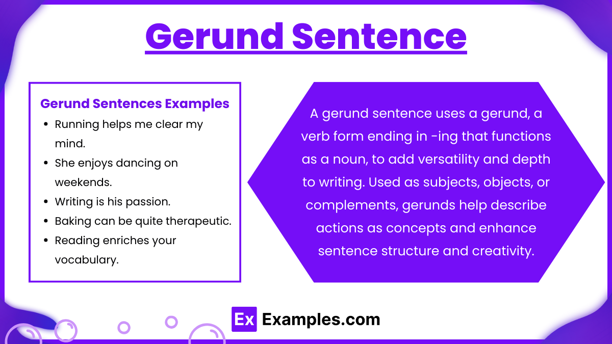 99 Gerund Sentence Examples