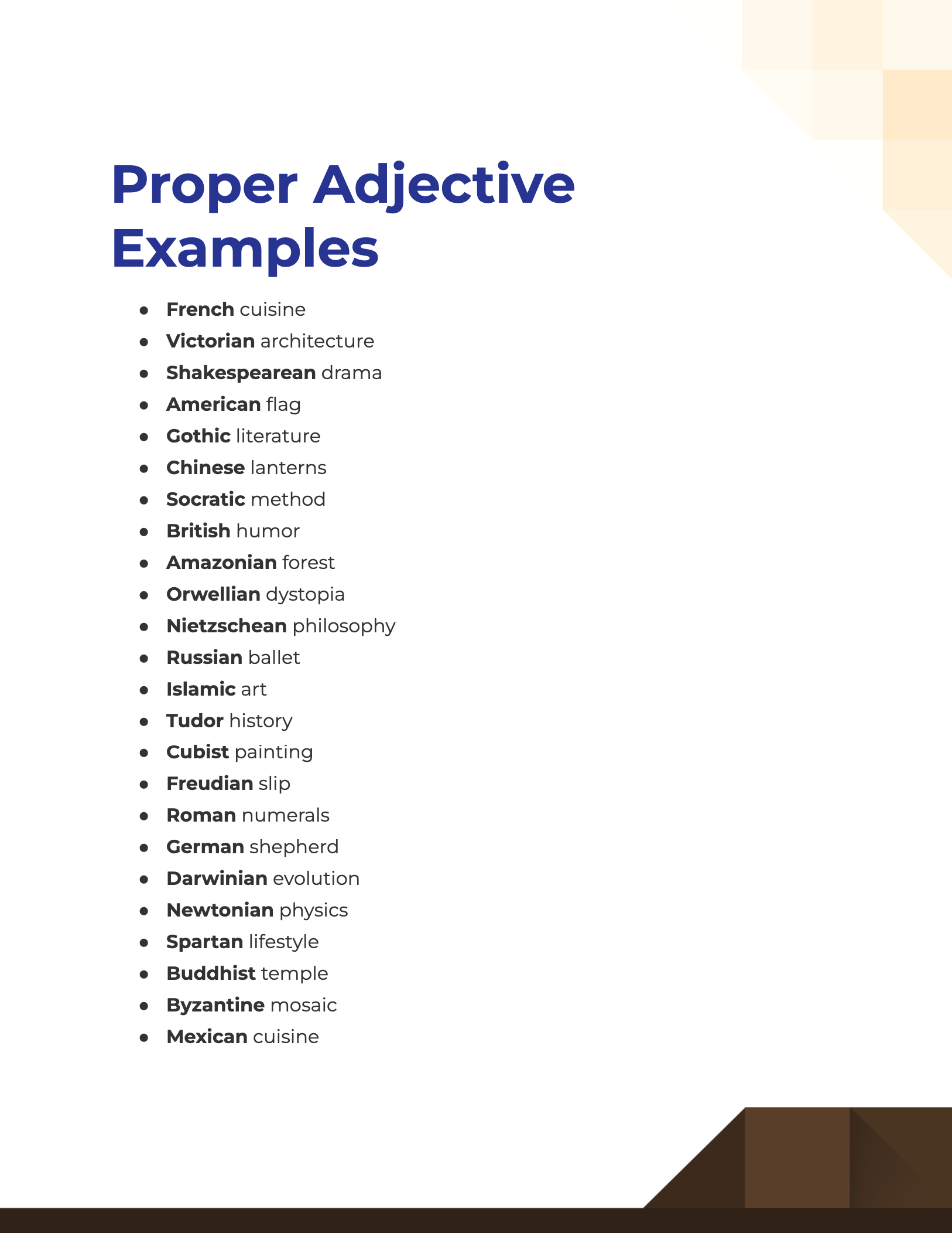 adjective with examples