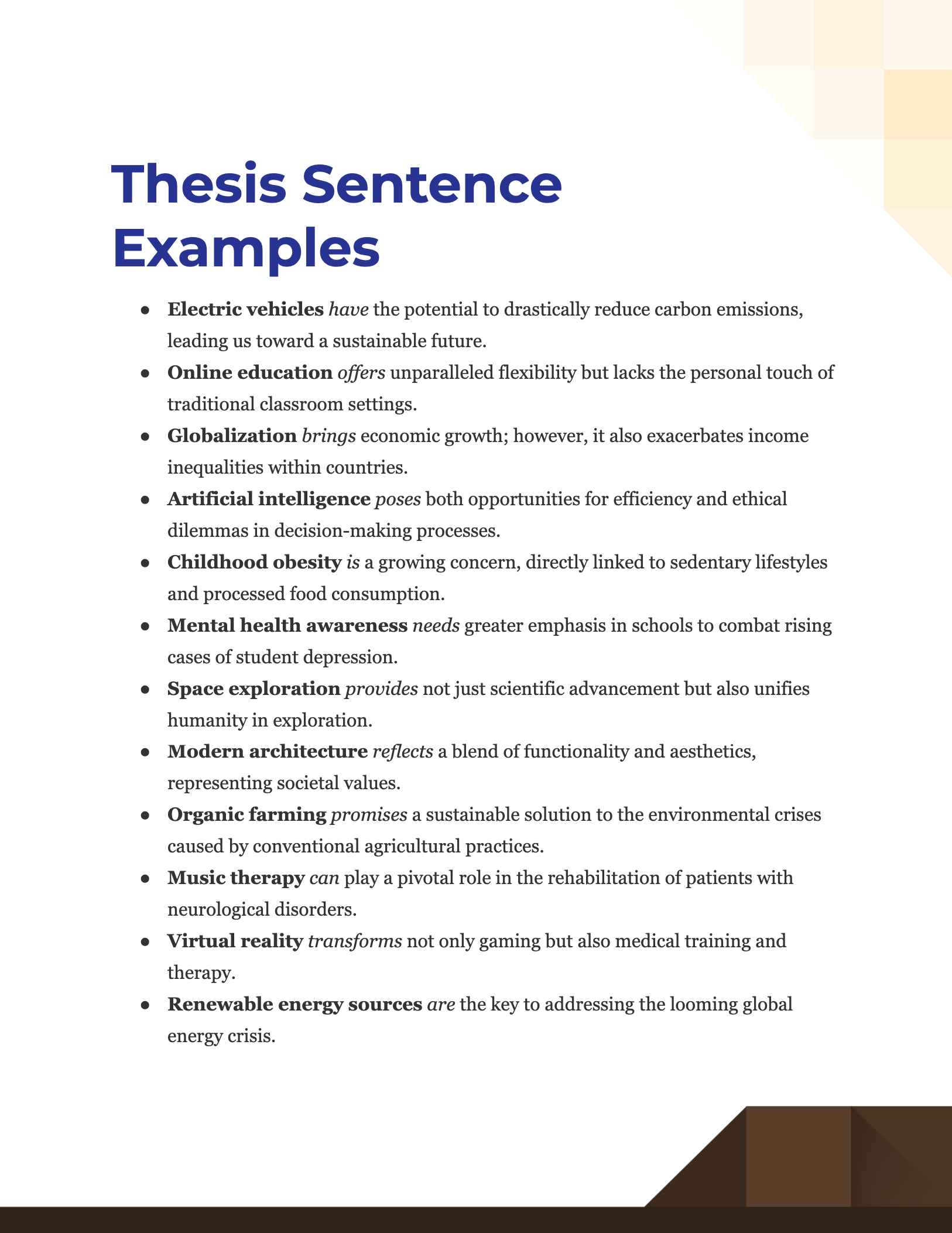 99 Thesis Sentence Examples
