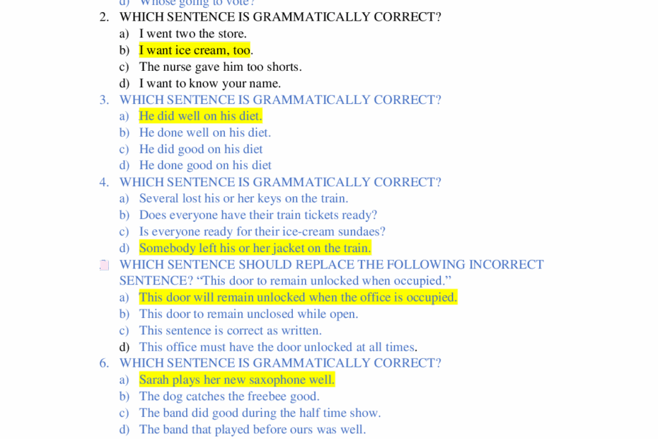 A2 EXAM GRAMMAR ENTRANCE Browsegrades