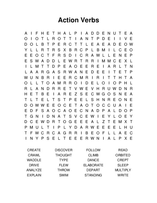 action and verbs action and verbs