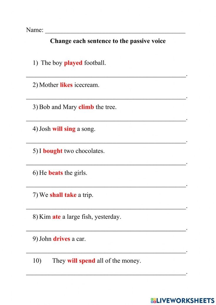 Active And Passive Voice Exercise Simple Present Simple Past Tense 