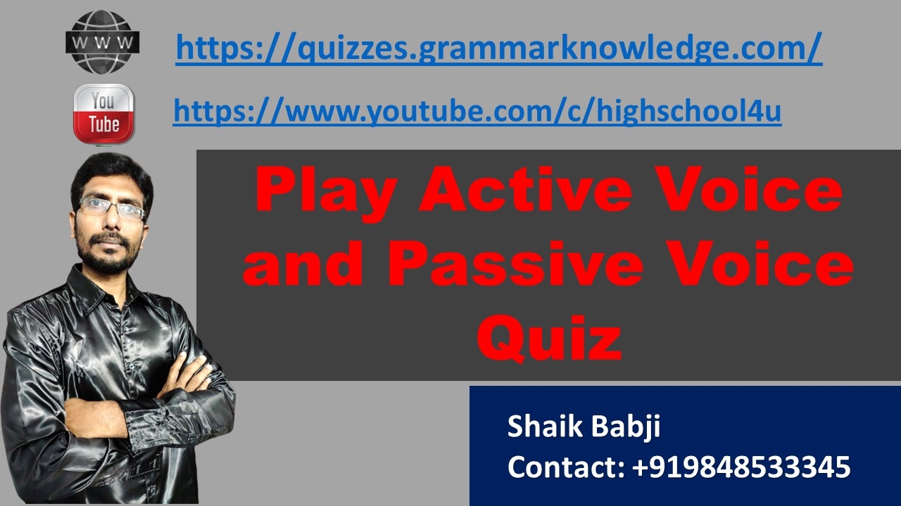 Active And Passive Voice Quiz 2 Play Active Voice And Passive Voice 