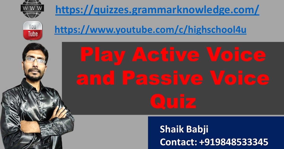 Active And Passive Voice Quiz 2 Play Active Voice And Passive Voice 