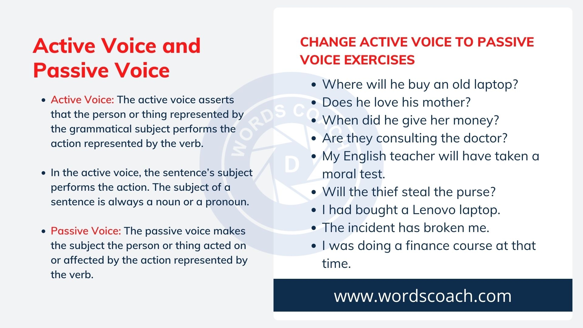 Active And Passive Voice Rules With Examples VK Study 59 OFF