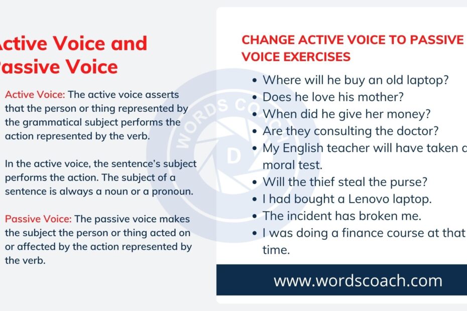 Active And Passive Voice Rules With Examples VK Study 59 OFF