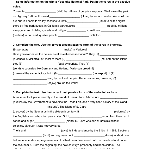 Active Passive Voice Exercises Fasrgd