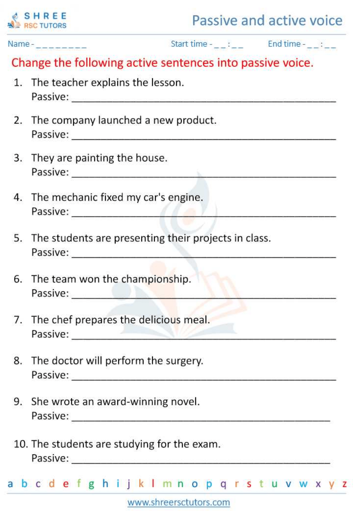 active and passive in english