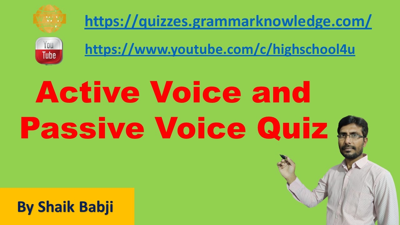 Active Voice And Passive Voice Quiz 1 Play Active Voice And Passive 
