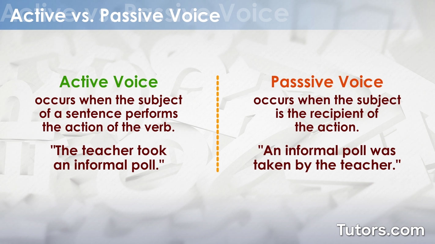 is passive voice ever acceptable
